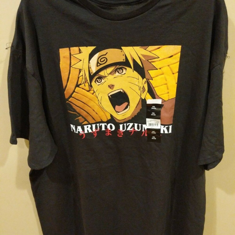 Naruto Shippuden Collection Naruto Uzumaki Black T-shirt. Men's Size 3XL - Picture 1 of 4